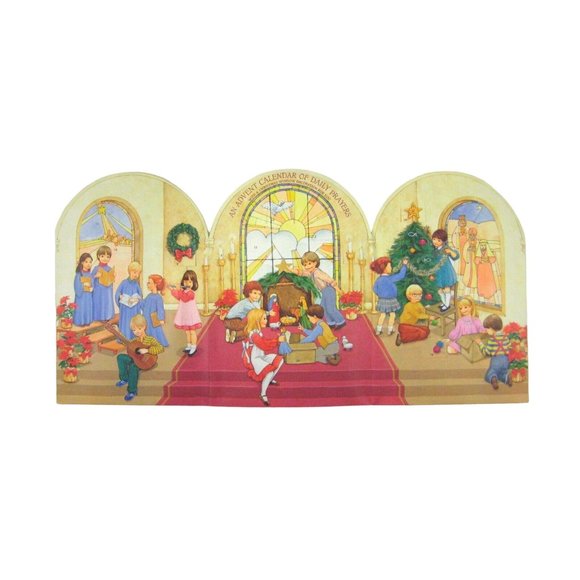Hallmark Christmas Card Greeting Advent Calendar of Daily Prayers Window - Picture 1 of 8